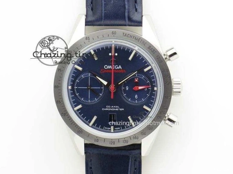 0318 WaterResistant Speedmaster SS Sapphire Crystal Panda White Black Dial on SS Bracelet Manual Winding Chrono Movement 7956